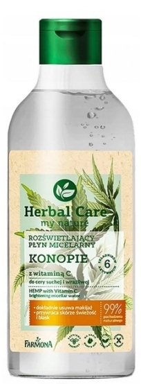 FARMONA HERBAL CARE Rozświetlający płyn micelarny 400ml