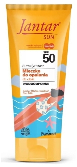FARMONA JANTAR SUN Bursztynowe Mleczko do opalania do ciała wodoodporne SPF 50 200 ml