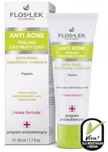 FLOS-LEK ANTI ACNE IDEAL SKIN Peeling enzymatyczny 50 ml