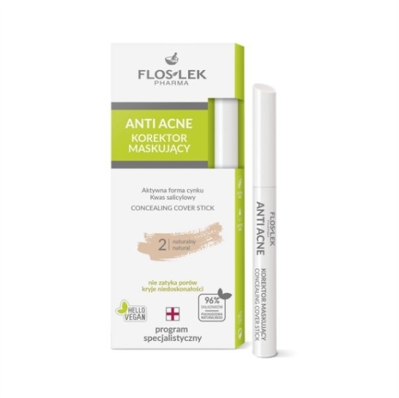 FLOS-LEK ANTI ACNE Korektor maskujący-naturalny 2, 1 sztuka