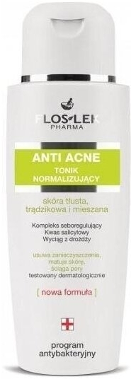 FLOS-LEK ANTI ACNE Tonik normalizujący Program antybakteryjny 200 ml