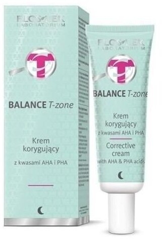 FLOS-LEK BALANCE T-zone Krem korygujący z kwasami AHA i PHA 50 ml