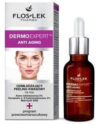 FLOS-LEK DERMO EXPERT ANTI AGING Odmładzający peeling kwasowy 30 ml