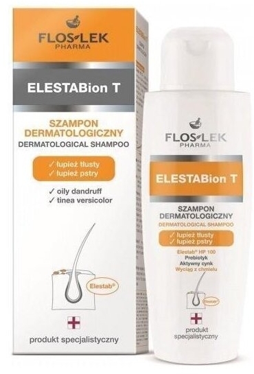 FLOS-LEK ELESTABION T Szampon łupież tłusty 150 ml