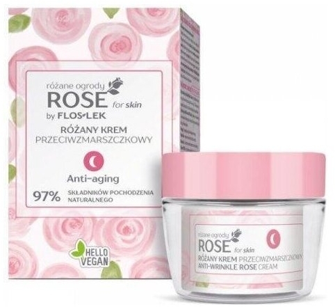 FLOS-LEK Różany krem przeciwzmarszczkowy na noc 50 ml
