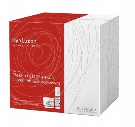 FLOS-LEK Zestaw Hyaluron Anti-Aging Krem przeciwstarzeniowy do twarzy Flos-Lek HYALURON 0 SPF dzień i noc