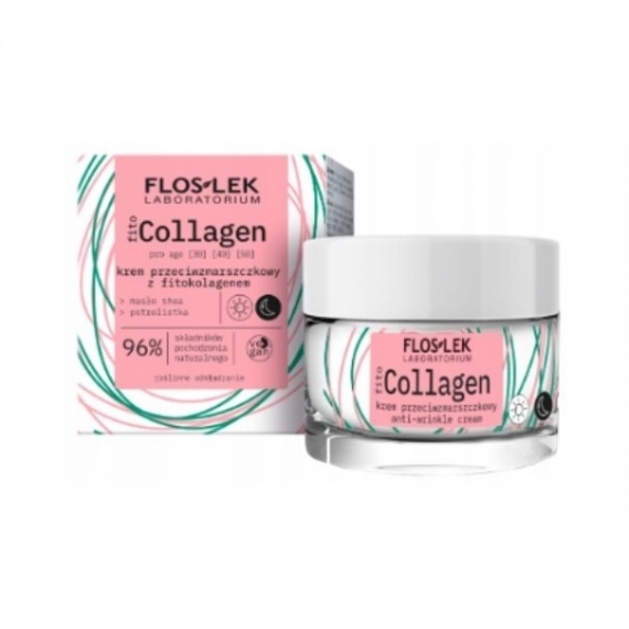 FLOS-LEK fitoCOLLAGEN Krem przeciwzmarszczkowy z fitokolagenem na dzień i na noc 50 ml