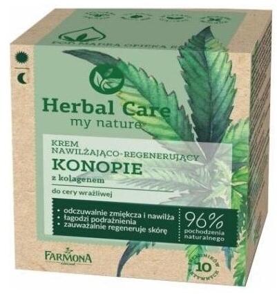 Farmona Herbal Care krem nawilżająco- regenerujący do twarzy konopie z kolagenem 50 ml
