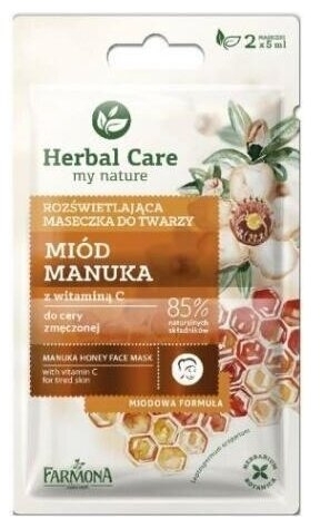 Farmona Herbal care Maseczka rozświetlająca Miód manuka 2 x 5 ml