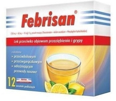 Febrisan 12 saszetek o smaku cytrynowym