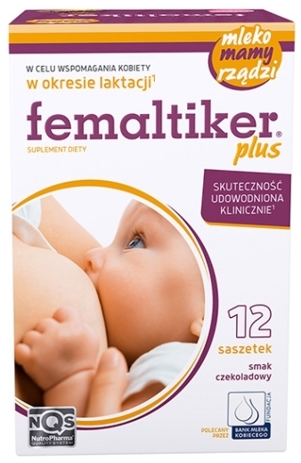 Femaltiker plus smak czekoladowy 12 saszetek