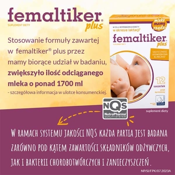 Femaltiker plus smak karmelowy 12 saszetek