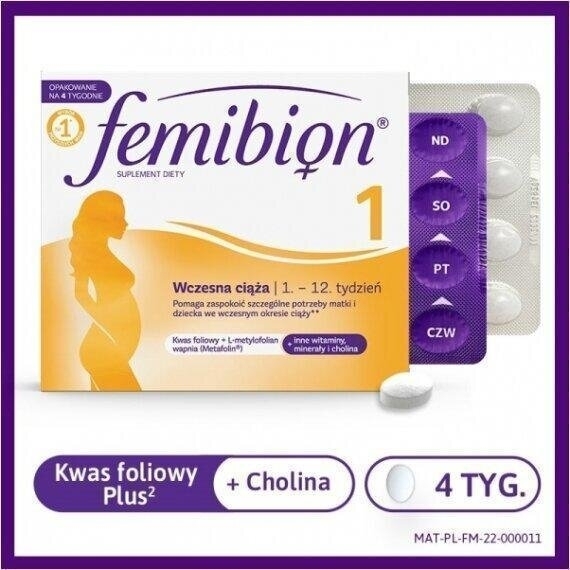 Femibion 1 Wczesna ciąża 28 tabletek