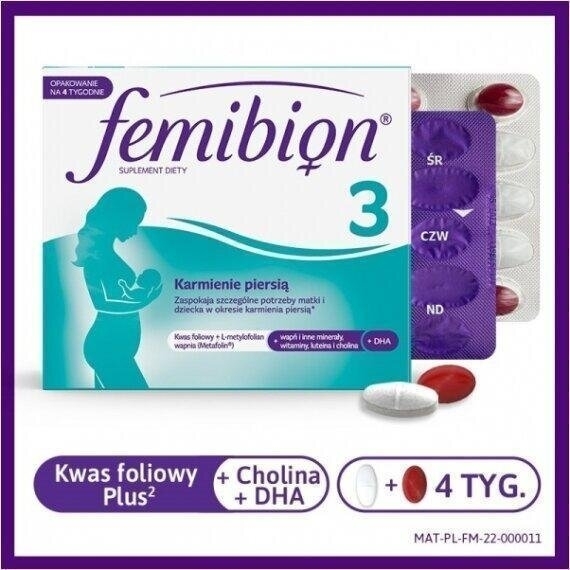 Femibion 3 karmienie piersią DHA 28 tabl + 28 kaps
