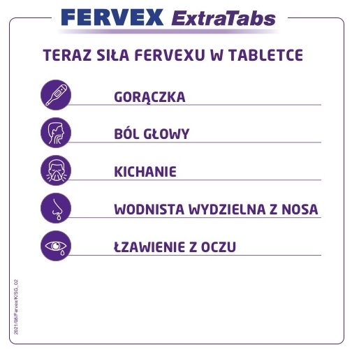 Fervex Extra Tabs 16 tabletek