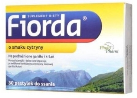 Fiorda o smaku cytrynowym 30 pastylek do ssania