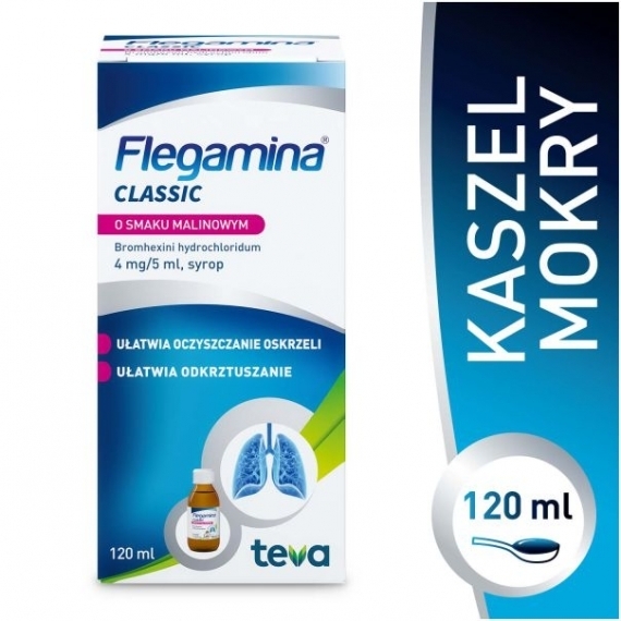Flegamina o smaku malinowym syrop 120 ml