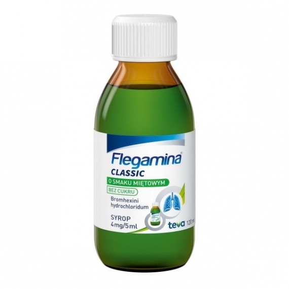 Flegamina o smaku miętowym bez cukru 120 ml