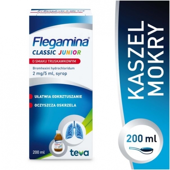 Flegamina o smaku truskawkowym syrop 200 ml