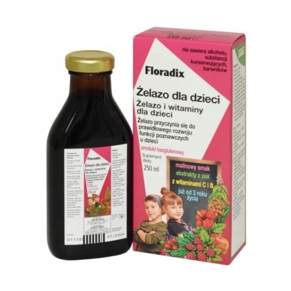 Floradix Żelazo dla dzieci płyn 250 ml