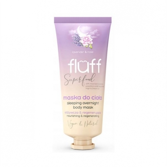 Fluff Maska do ciała Róża i Lawenda na noc 150 ml