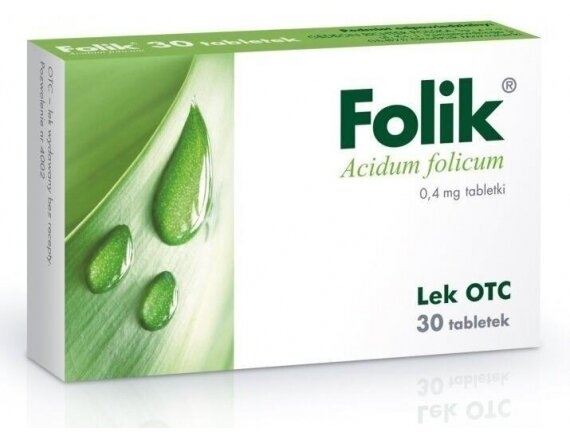 Folik 0,4 mg 30 tabletek