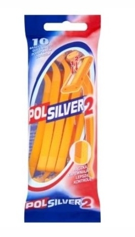 GILLETTE POLSILVER 2 Jednorazowa maszynka do golenia dla mężczyzn 10 sztuk