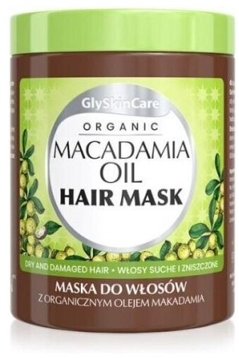 GLYSKINCARE MACADAMIA OIL Maska do włosów z organicznym olejem makadamia 300 ml