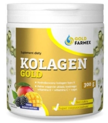 GOLDFARMEX Kolagen Gold- mango-jeżyna proszek 300g