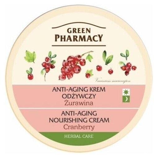 GREEN PHARMACY Krem odżywczy anti-aging z żurawiną do twarzy 150 ml