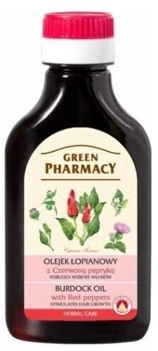 GREEN PHARMACY Olejek łopianowy z czerwoną papryką stymulujący wzrost włosów 100ml