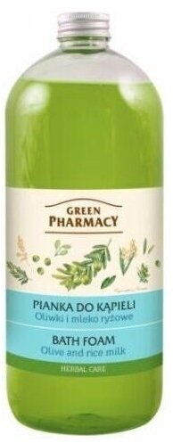 GREEN PHARMACY Pianka do kąpieli Oliwki i mleko ryżowe 1000ml