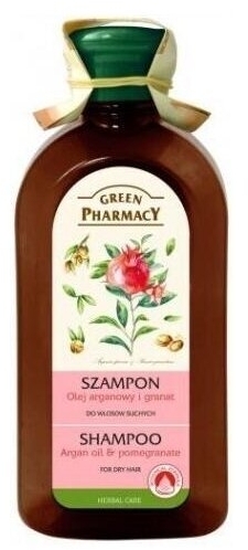 GREEN PHARMACY Szampon do włosów suchych olej arganowy i granat 350ml