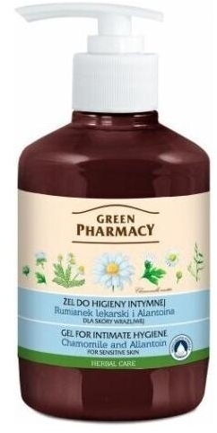 GREEN PHARMACY Żel do higieny intymnej dla skóry wrażliwej rumianek lekarski i alantoina 370ml