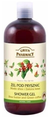 GREEN PHARMACY Żel pod prysznic Masło shea& zielona kawa 500ml