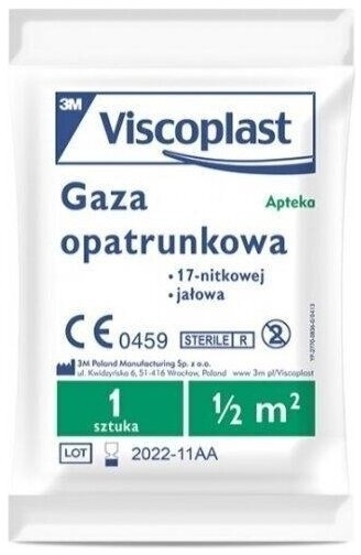Gaza opatrunkowa jałowa 17 nitkowa 1/2 m2 3M
