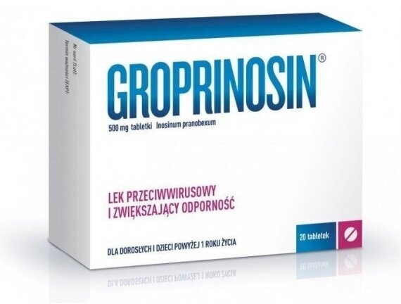 Groprinosin 500 mg 20 tabletek