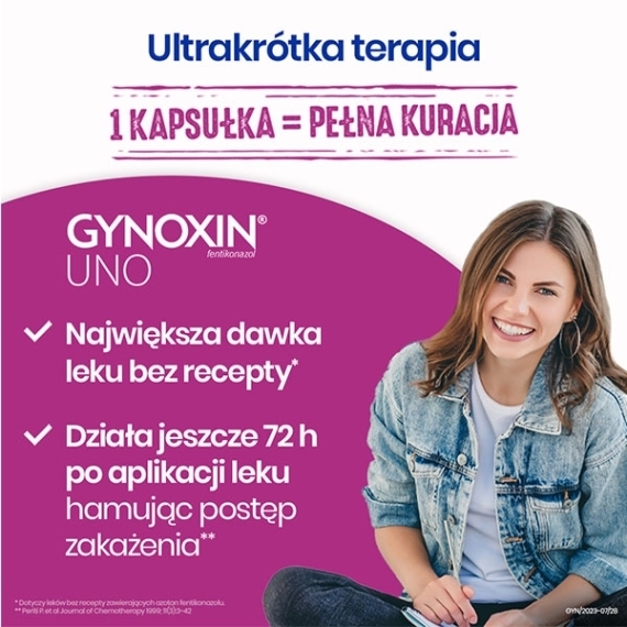 Gynoxin Uno kapsułki dopochwowe 0,6 g 1 sztuka