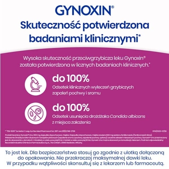 Gynoxin Uno kapsułki dopochwowe 0,6 g 1 sztuka