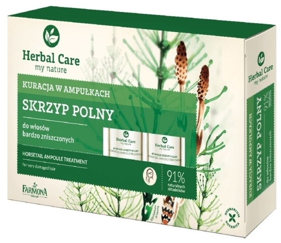 HERBAL CARE Kuracja w ampułkach do włosów bardzo zniszczonych Skrzyp polny 5x5ml