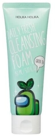 HOLIKA Among Us Daily Fresh Green Tea Cleansing Foam oczyszczająca pianka do twarzy 150ml