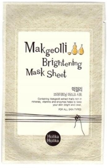 HOLIKA Makgeolli Brightening Mask Sheet Rozjaśniająca maseczka do twarzy 1 sztuka