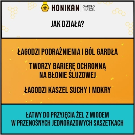 HONIKAN GARDŁO I KASZEL żel 10 saszetek