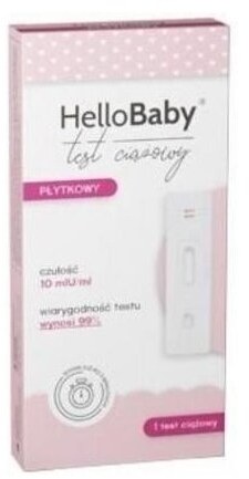 HelloBaby test ciążowy - płytkowy 1 sztuka