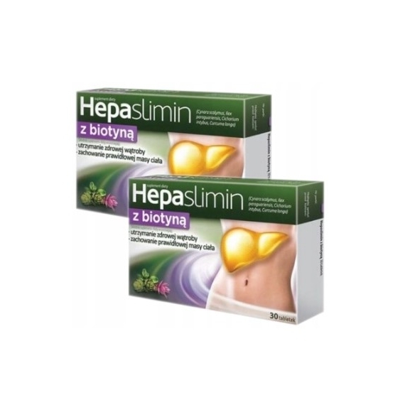 Hepaslimin z biotyną 30 tabletek Wielopak x2