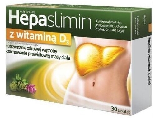 Hepaslimin z witaminą D3 30 tabletek
