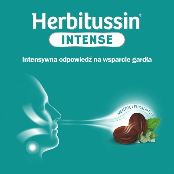 Herbitussin Intense pastylki do ssania 10 sztuk