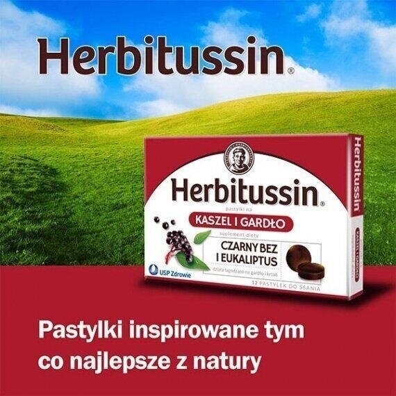 Herbitussin Kaszel i Gardło 12 pastylek