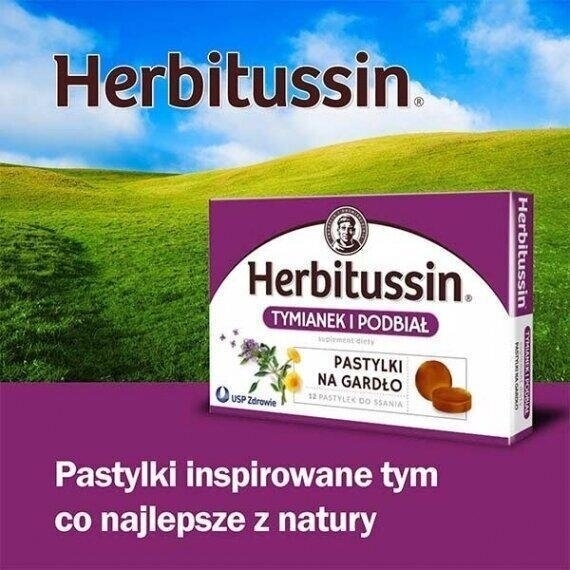 Herbitussin Tymianek i Podbiał Pastylki 12