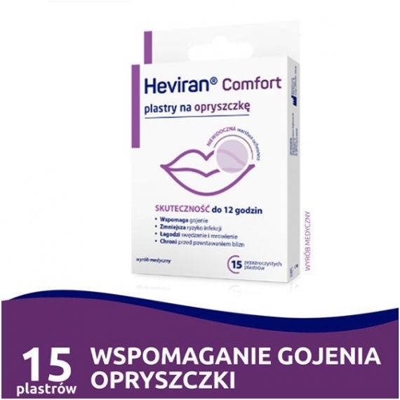 Heviran Comfort Plastry na opryszczkę 15 sztuk